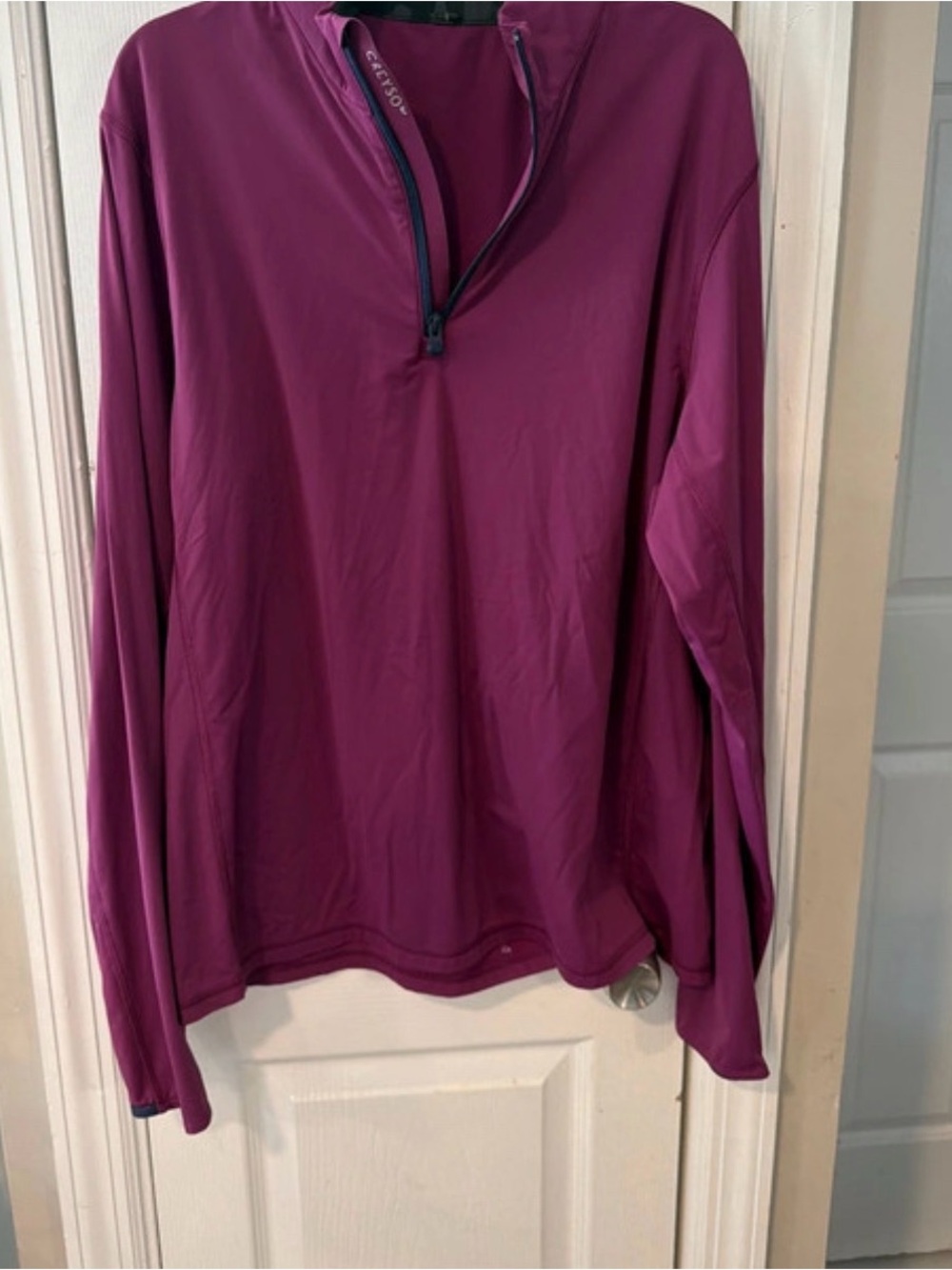 Greyson Men's Performance Quarter-Zip Jacket in Magenta